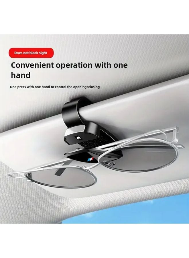 White Car Sun Visor Storage Box ABS Glasses Organizer Holder For Most Vehicles - Image 3